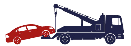 depannage-vehicule Narbonne dépanneuse bleue remorquant une voiture rouge, assistance routière rapide